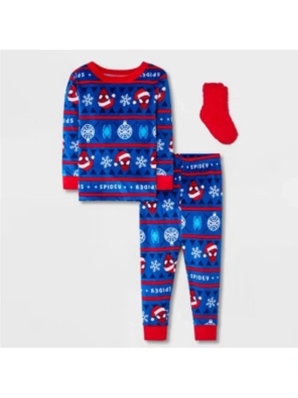 NEW 3T 4T Toddler Boys' Marvel Snuggly Soft Pajama Set with Socks Pants Cozy